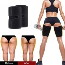 Pair Of Thigh Trimmer Trainer Belt Outdoor Running Gym Exercise Legging Shapers Women/Men Hot Neoprene Thigh Sauna Sweat Wraps Adjustable Thigh Support For Weight Loss Gym Accessories