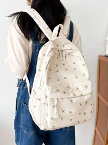 Rose Flower Classic Backpack, Large Capacity, Multi-Pocket, Practical Backpack Suitable For College, High School And Elementary School Students, Back To School - Multicolor - View 4