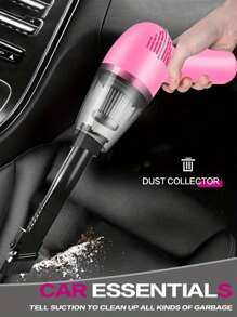 强力 12V 手持式车载吸尘器，带可清洗过滤器，便携式吸尘器，大功率手持式车载吸尘器，适用于所有车型 - 彩色 - 查看 2