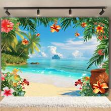 Versatile Tropical Hawaiian Beach Party Backdrops - Perfect For Birthdays, Music Events And Photo Booths, Available In A Variety Of Sizes - Multicolor - View 2