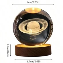 6CM NIGHT LIGHT BALL WITH USB CABLE - SATURNO - View 3