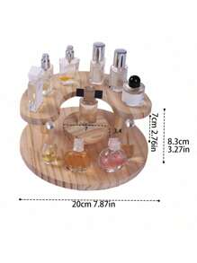 2 件实木支架桌面香水梯架实木搁架茶具摆件木制化妆品展示架适用于在梳妆台上存放香水和化妆品（Burlywood） - 木質色 - 查看 10