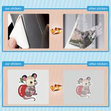 100 stuks stuks Possum-stickers Vinyl-esthetiekstickers Scrapbooking, dagboek, laptop, bumper, skateboard, waterfles, cartoon, bouwvakker, autostickers en -decals