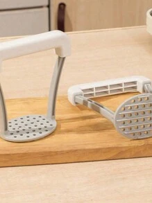 2 Stück manuelle Kartoffelpresse mit rutschfestem Griff, Frucht- & Gemüsepresse, Stampfer, Gemüsehacker, Küchengerät, Kochutensil