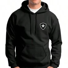 Moletom Botafogo Blusa de Frio Casaco de Qualidade Moleton Com Capuz