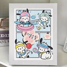 Sanrio Diamond Painting Kuromi, Peace And Happiness Cartoon Puzzle, Handmade DIY Gift, Gift Frame