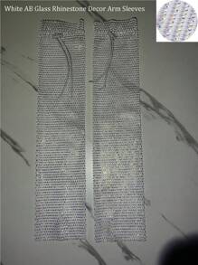 Mangas de braço de rede de pesca glamurosas com strass brilhantes - Party Essential