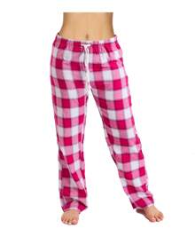 Active Club Cotton-Blend Flannel Pajama Pants For Women, Flannel Plaid PJ Pants For Women For Sleep And Lounge - Ombre hồng - Xem 1