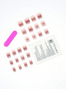 24 piezas de réplicas de uñas con forma de mariposa de color hielo (degradado marrón rojizo) para realzar tu apariencia. Estas réplicas de uñas están diseñadas especialmente para que coincidan perfectamente con el juego de uñas acrílicas. Incluyen 1 pegamento de gel y 1 lima de uñas, adecuadas para uso diario y fiestas por mujeres y niñas. Uñas postizas, suministros para uñas