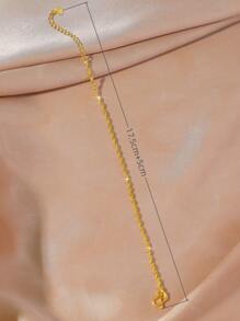 1 pieza Pulsera elegante y delicada con cadena envuelta y dije con forma de corazón enchapado en oro, regalo de joyería adecuado para uso diario de mujeres