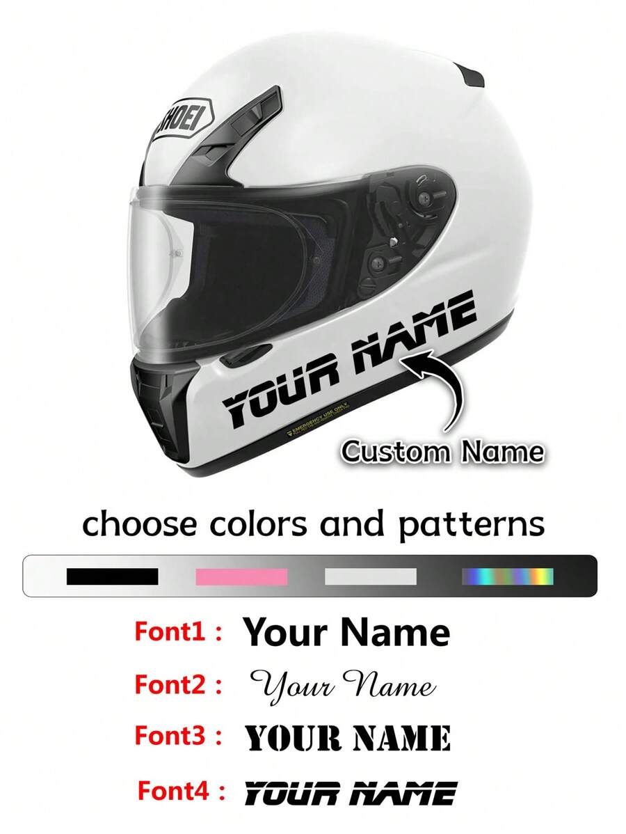1 Pc Custom Sticker, Helmet Sticker, Motorcycle Sticker, For Helmets, Motorcycles And Other Smooth Surfaces, Furniture Custom Label Decoration For Home, Office, Commercial & Commercial Decoration & Gifts.,Multi-Functional,Adjustable,Durable,Anti-Mold,Ornamental,Adhesive,Reusable,Cute,Stylish,Adorable,High-Quality,Colorful,Custom,Unique,Personalized,Ideal Gifts For Him,Ideal Gifts For Her,Her,Boyfriend,Girlfriend,Dad,Mom,Family,Friends,Son,Daughter,Kids,For Anniversaries,For Birthdays,For Housewarming,For Graduation,Kitchen,Dining Room,Bedroom,Office,Living Room,Home,Garden,Tea Room,Back To School Supplies - Multicolor - View 1