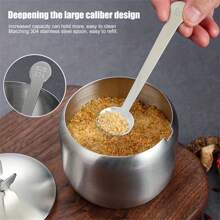 1 pieza, Recipiente para condimentos creativo con tapa - Tarro de especias para la cocina para sal y pimienta, glutamato monosódico y talla grande - Perfecto para organizar y almacenar condimentos y especias - Dorn Essentials