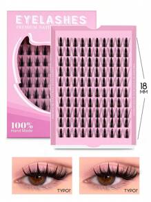 GROINNEYA 80/100 件 C 卷漫画睫毛延长动漫角色扮演尖刺假睫毛 DIY 单根假睫毛化妆工具簇状睫毛湿妆风格睫毛簇、睫毛簇、单根睫毛、睫毛、假睫毛 - C - 查看 7