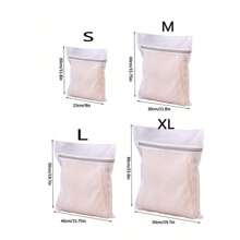 1/4/8pcs Grey Zipper Closure Mesh Laundry Bags, Thick Washing Bags, Different Sizes Mesh Laundry Protection Bags, Clothing Protection, Laundry Room Accessories, Wash Bags,Spring,Minimalist,Summer Tops - Grey - View 8