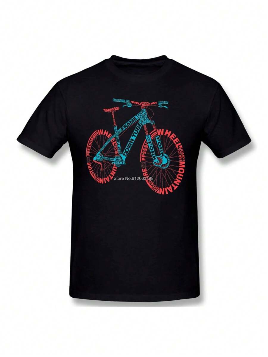 Bike T-Shirt Bicycle Cyclist Streetwear Mountain Men Women Basic Shirt Plus Size Premium Top - Immediate Shipping!