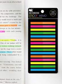 Super Mini Translucent Index Stickers 300 Sheets Multi Colors Extra Slim Sticky Notes Memo Pad Self Adhesive Label Mark,School Supplies,Back To School - Multicolor - View 12