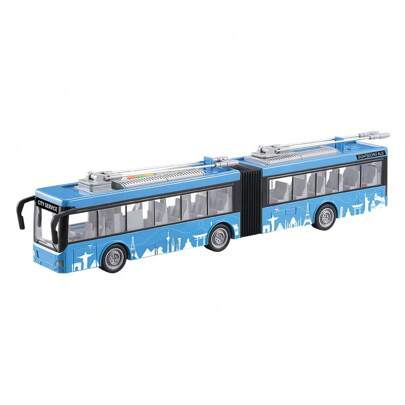 Onibus Duplo Com Fricção Brinquedo Com Luz e Som 40cm - DM Toys