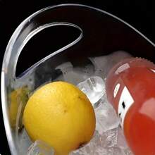 Clear Party Beverage Bucket For Champagne, Wine, Beer, Soda - Versatile Beverage Cooler For Bars, Restaurants And Home Use,Organiser,Organizer,Makeup Organizer,Travel,Room Decor,Room,Rattan Basket,Baskets For Gifts,Black Baskets,Basket,Storage Basket,Storage Box - Clear - View 6