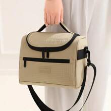 New Cooler Lunch Bags Portable Insulated Outdoor Picnic Office School Bag Shoulder Strap - 咖啡餐包 - 查看 4