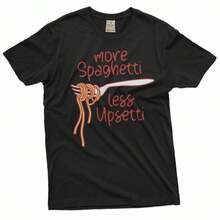 Funny Spaghetti Shirt Spaghetti Shirt Funny Food Shirt Foodie T Shirt Food Humor Tee Funny Saying TShirt Mens Womens Unisex Shirt - 黑色 - 查看 1