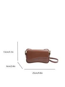 Bolso de hombro versátil y de moda para uso diario de mujer - Marrón - Ver 7
