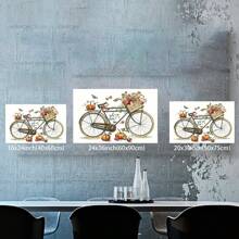 Framed Canvas Poster, Retro Art, Bicycle Orchard Poster, Ideal Gift For Bedroom Living Room Corridor, Wall Art, Wall Decor, Winter Decor, Room Decoration,Canvas  Birthday Party Decor, Mother's Day New Year Easter Gift,   Home Living Room Office Wall Decor, Perfect Gift And Wall Decoration
