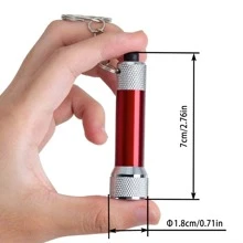 Mini LED Flashlight Keychain, Pocket Emergency Lamp, Aluminum Alloy 5-LED Torch Keyring Suitable For Outdoor Camping, Night Walking, Celebration Events - 5LED - View 6