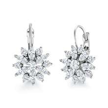1 Pair Wedding Flower Design Earrings