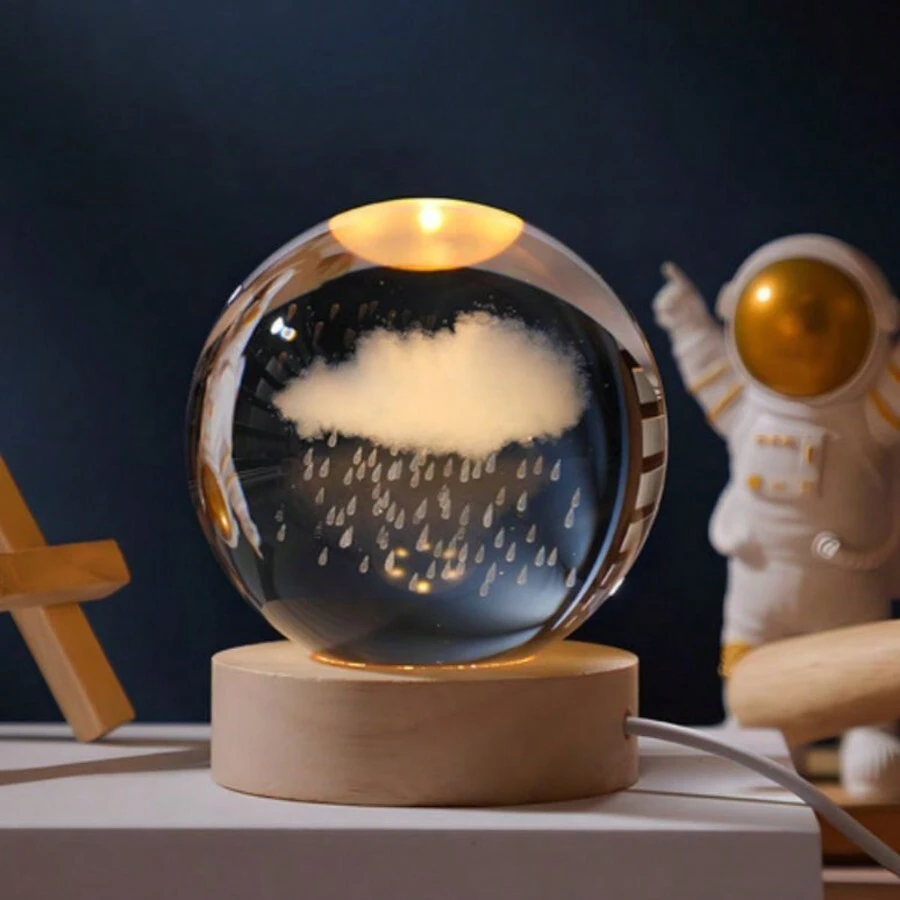6CM NIGHT LIGHT BALL WITH USB CABLE - NUBE DE LLUVIA - View 1