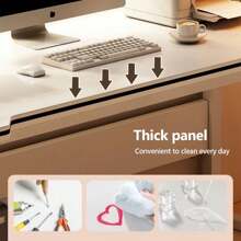Gaming Desk Computer Writing Table Student Art Modren Simple Style PC Wood Suitable For Home, Office - White - View 4