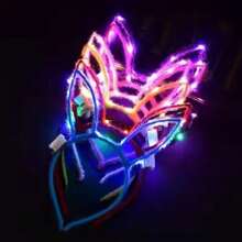 Party Glowing Fluorescent Glasses Party Glowing 57-/24Piece Set Of Round Butterfly Eyes Bright Cool Glowing Eyes Shining Eyes Toys 57-Piece Bar Party Cheering Concert Props - 七彩色 - 查看 8
