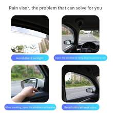 Aoyade Smoke Car Window Visors Sun Rain Guard Wind Deflectors For Chevrolet MALIBU XL 2016 2017 2018 Accessories 4PC - Transparent Black - View 10