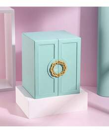 Large Faux Leather Jewelry Organizer Box With 5 Drawers - Elegant Storage Solution For Women And Teen Girls - 黑色 - 查看 9