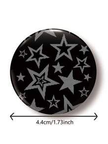 1 pieza Broche de imperdible con diseño de estrella de 4,4 cm/1,73 pulgadas, estilo Y2K, ideal para sujetar en ropa, bolsos, mochilas, regalo divertido para amigos y familia
