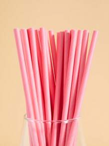 10/25/50/100pcs Disposable Paper Drinking Straws, Pale Pink Color, Candy-Themed Straws, Suitable For Cocktails, Birthdays, BBQs, Events And Celebrations