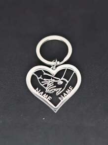 定制名字 Sweet Palm 钥匙扣，男女不锈钢金属钥匙扣，汽车吊坠钥匙扣，圣诞节和情人节礼物 - 彩色 - 查看 6