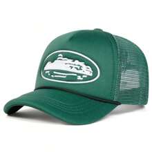 1 件女士刺绣卡车司机帽，时尚棒球帽，防晒，休闲网帽，适合户外、旅行、海滩、春秋季