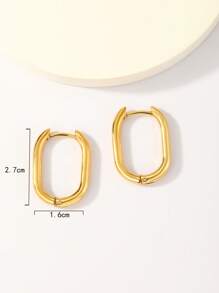 1 套镀金铜新娘珠宝耳环，女士结婚礼物 - 金黃色 - 查看 2