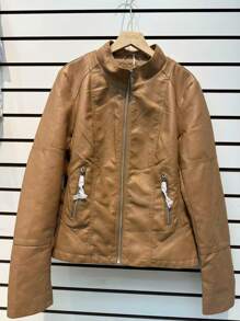 chaqueta de mujer - Caqui - Ver 4