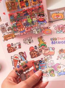 4 paquets, Monde fantaisiste, Autocollants de dessin animé mignons, Autocollants de cahier, Autocollants pour enfants, Autocollants de compte, Autocollants de papier, Autocollants de valise, Autocollants de dessin animé, Autocollants de tasse à eau, Autocollants d'ordinateur, Autocollants de tasse à eau, Autocollants de papeterie, Autocollants de graffitis, Autocollants pour iPad, Autocollants décoratifs, Fournitures scolaires, Rentrée scolaire