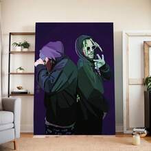 FramedKreezi Poster Hip Hop Duo Posters Scrim & Ruby Da Cherry, Music Album Cover Canvas Wall Art Anime Style Picture Print  For Bedroom Office Room Decor - Tranh vải - Xem 1
