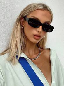 1 Pair/20 Pairs Retro Square Glasses, Black & White, Unisex Eyewear For Party Wedding And Sports Event - Multicolor - View 6