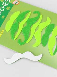 12pcs Funny Fake Mustache Costume Prop, St. Patrick's Day Costume Beard