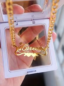 Personalized Stainless Steel Cuban Chain Necklace With Heart-Shaped And Butterfly Pendant - Custom Name Tag, Fashionable Accessory, Suitable For Men - Perfect Gift For Christmas Or Valentine's Day, Perfect For Christmas