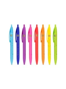 8 pz Bolígrafos de Colores Kiut Trazo Ultra Suave Punta Delgada, Retractiles, Cuerpo Suave, Colores Surtidos, Ideal para Uso Escolar y de Oficina - Multicolor - Ver 2