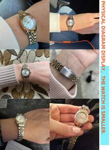 CHENXI Chenxi Simple & Luxurious Women's Watch With Rhinestone Decor Small Dial Holiday