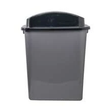GDE RECTANGUL TRASH BIN WITH ROCKING - Black - View 1