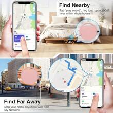 RSH AirTags مجموعة 4 قطع من جهاز إيجاد المفاتيح، وسم ذكي يعمل مع تطبيق "Find My"(فقط لنظام iOS)، وسم ذكي مصغر لمنع فقدان المفاتيح والحقائب والحقائب والدراجات والحيوانات الأليفة(ليس للأندرويد)