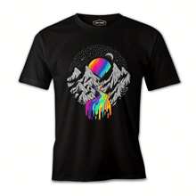 Moon Meets The River Black Men T-Shirt, Women T-Shirt, Kids T-Shirt, Unisex Top Tank