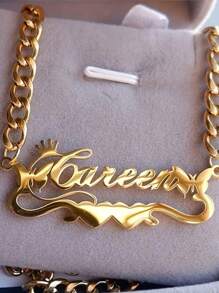 Personalized Stainless Steel Cuban Chain Necklace With Heart-Shaped And Butterfly Pendant - Custom Name Tag, Fashionable Accessory, Suitable For Men - Perfect Gift For Christmas Or Valentine's Day, Perfect For Christmas